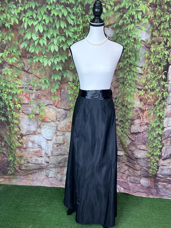 VINTAGE JESSICA MCCLINTOCK FOR GENNE SACK Black Sayin Wrap Skirt, 13 - Picture 2 of 8